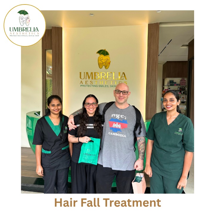 Dermatologist performing hair loss treatment in Mysore at Umbrella Aesthetics Jayalakshmipuram clinic
